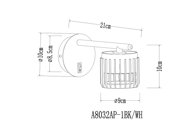 Бра Arte Lamp Atria A8032AP-1WH Фото № 2