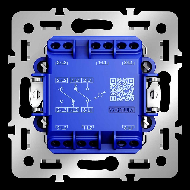 Механизм проходного переключателя двухклавишного 10А S70 Voltum VLS0203M Фото № 3