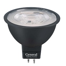 Лампа General GLDEN-MR16-7-230-GU5.3-3000 Черная Dif 60