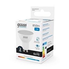 Лампа светодиодная Gauss GU10 11W 6500K матовая 13631 4