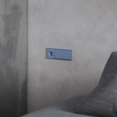 Накладка для розетки с заземлением и защитными шторками, с USB A+C, S70 (деним) Voltum VLS001015 3