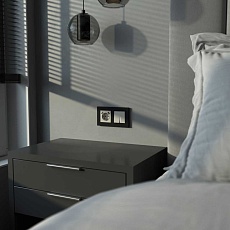 Выключатель двухклавишный с подсветкой (дымчатый) W1220104/ a069457 5