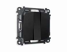 Комплект механизма 3-кл выключателя AMBRELLA VOLT OMEGA Черный матовый 10A-250V QUANT (OP8050, VM133) MO805010