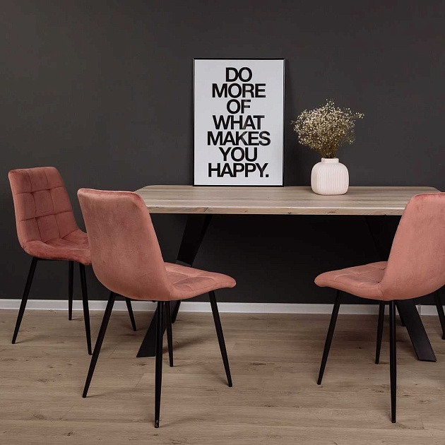 Кухонный стул AksHome Dallas розовый, велюр 68746 Фото № 4