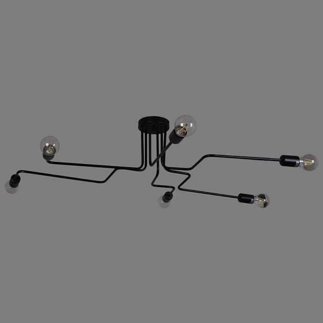 Потолочная люстра Illumico IL2000-6C-05 BK изображение 4 Потолочная люстра Illumico IL2000-6C-05 BK Фото № 4