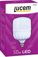 Лампа светодиодная Lucem E27 50W 6500K матовая FLLCB502765L 1
