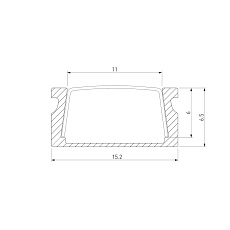 Профиль алюминиевый с рассеивателем Elektrostandard LL-2-ALP006 a053618 1