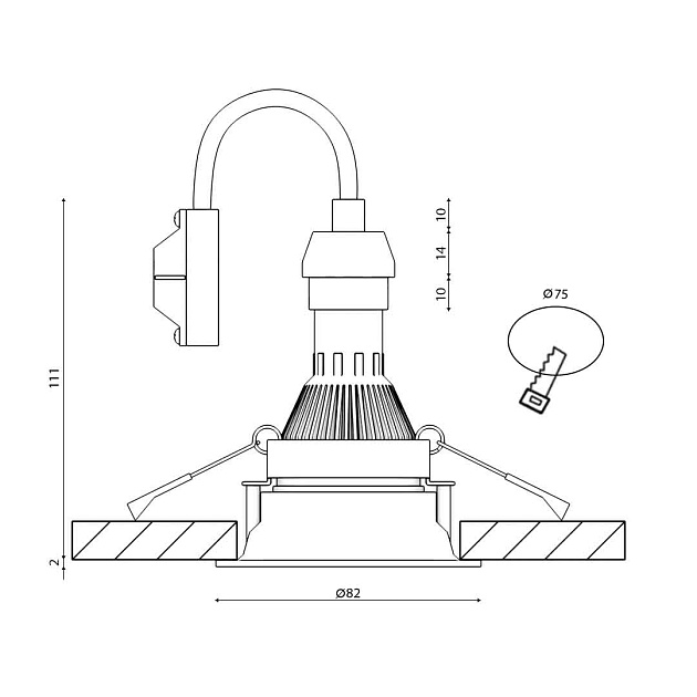 Встраиваемый светильник DesignLed DL-MJ-1003G-B 002962 фото 2