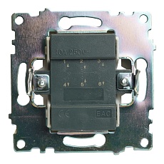 Переключатель двухклавишный Stekker Катрин графит GLS10-7107-06 49414 5