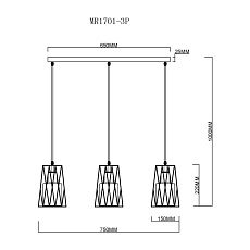 Подвесной светильник MyFar Scrum MR1701-3P 1