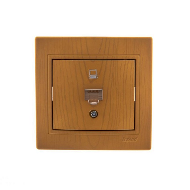 Розетка компьютерная Lezard Mira ольха 701-0701-139 Фото № 1