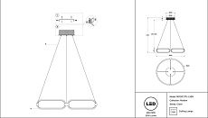 Подвесной светодиодный светильник Maytoni Chain MOD017PL-L50N 5