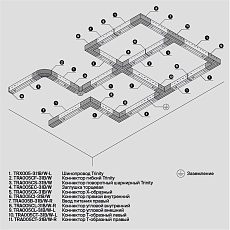 Шинопровод трехфазный Maytoni Technical Busbur Trunking TRX005-311B 3