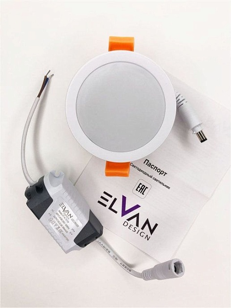 Встраиваемый светодиодный светильник Elvan VLS-109R-7W-WW-Wh фото 10
