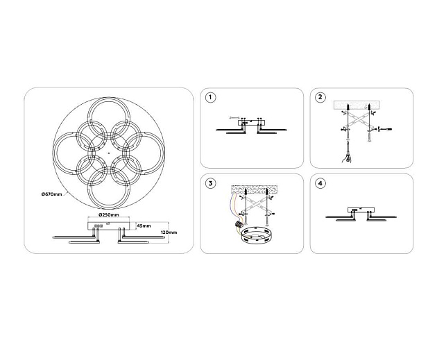 Светильник потолочный Ambrella light ACRYLICA FA8945 Фото № 6