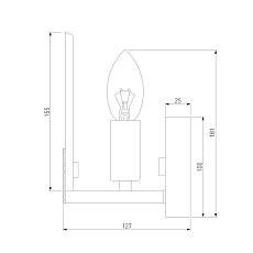 Бра Eurosvet Marble 60158/1 латунь 1