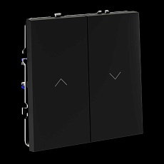 Выключатель встраиваемый Voltum S70 для жалюзи 10А черный матовый VLS020708 2