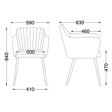 Кресло AksHome Brit светло-серый, ткань 63397 1