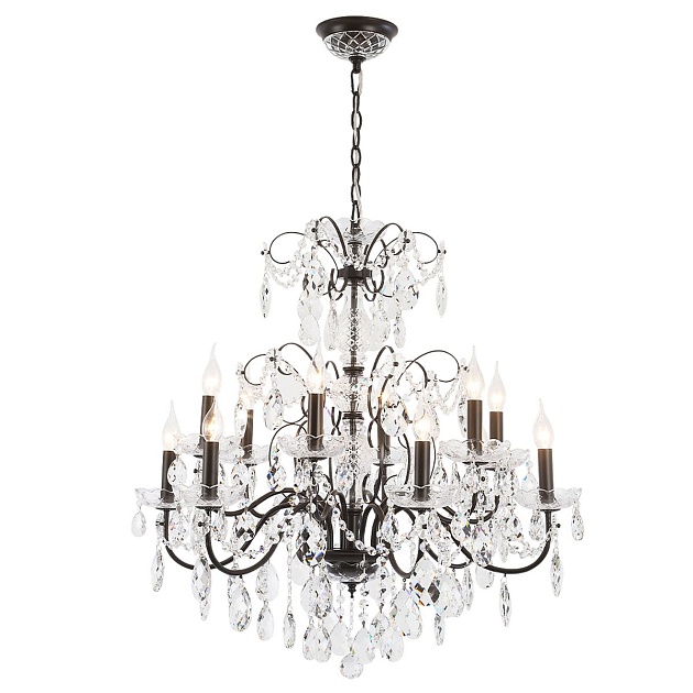 Подвесная люстра Crystal Lux Odelis SP12 Brown изображение 3 Подвесная люстра Crystal Lux Odelis SP12 Brown Фото № 3