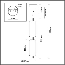 Подвесной светодиодный светильник Odeon Light Kavia 5003/20L 5