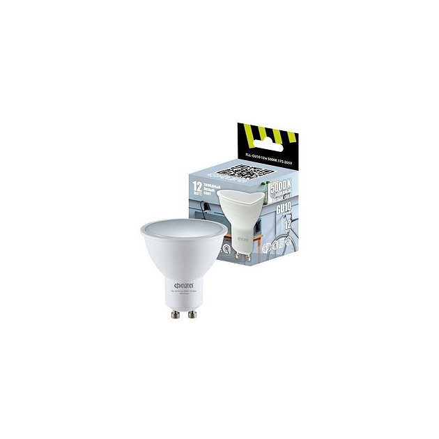 Лампа cветодиодная ФАZA GU10 12W 5000K матовая 5038776 Фото № 1
