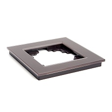 Рамка 1-постовая Stekker Катрин шоколад GFR00-7001-04 39535 1