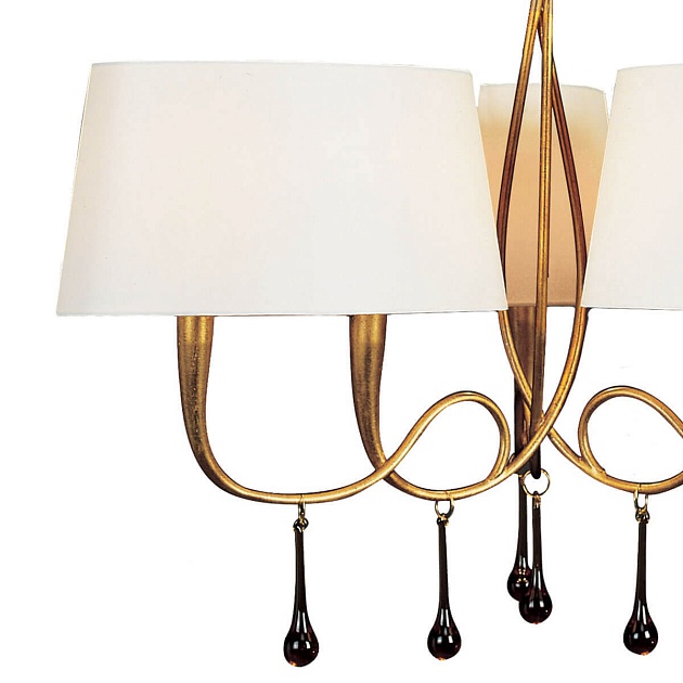 Подвесная люстра Mantra Paola Painted Gold 3540 изображение 2 Подвесная люстра Mantra Paola Painted Gold 3540 Фото № 2