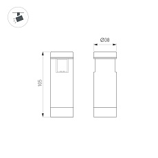 Трековый светодиодный светильник Arlight Art-Apriori-Spot-R40-8W Warm3000 047799 1