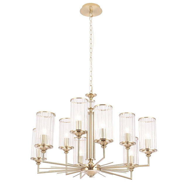Подвесная люстра Crystal Lux Gloria SP9 Brass изображение 1 Подвесная люстра Crystal Lux Gloria SP9 Brass Фото № 1