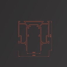 Трековый профиль Flexy со встроенными тоководами для натяжных потолков 10646 IZI TREK 01 9005 2