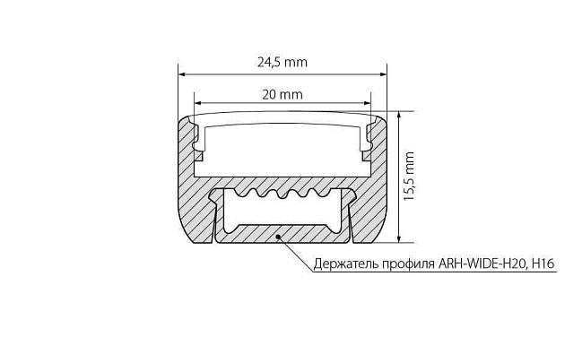 Профиль Arlight ARH-WIDE-H16-2000 ANOD 018816 фото 2