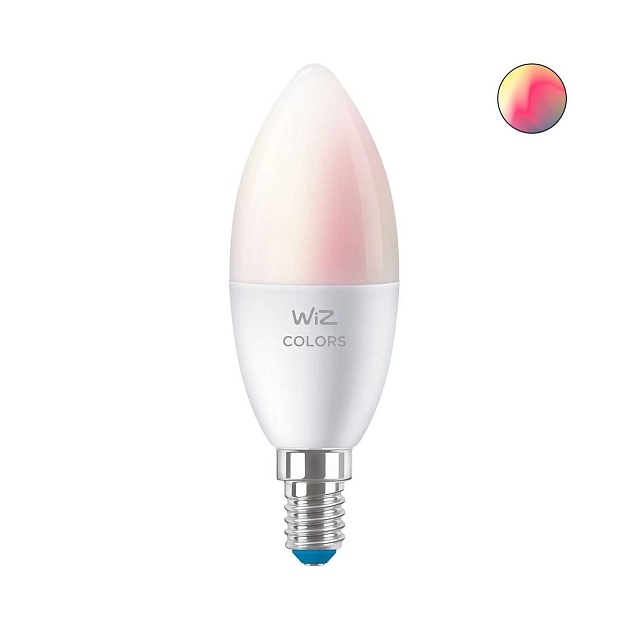 Лампа светодиодная диммируемая WiZ E14 4,9W RGB+CCT матовая Wi-Fi BLE 40WC37E14922-65RGB1PF/6 929002448802 фото 5