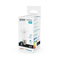 Лампа светодиодная Gauss E27 20W 4100K матовая 23229 1
