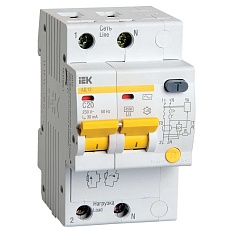 KARAT Дифференциальный автомат АД12 2P 20А 30мА тип AC IEK MAD10-2-020-C-030