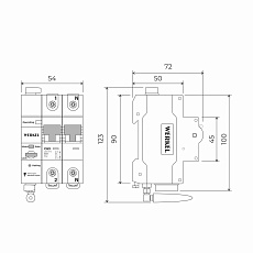 Автоматический выключатель Werkel 2P 63A C 6kA W1002P6301 4690389194603 2