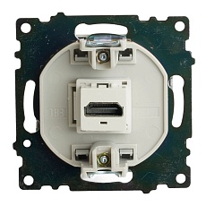 Розетка HDMI 2.1, Type A (механизм), STEKKER GLS00-7118-03, серия Катрин, серебро 50061 1