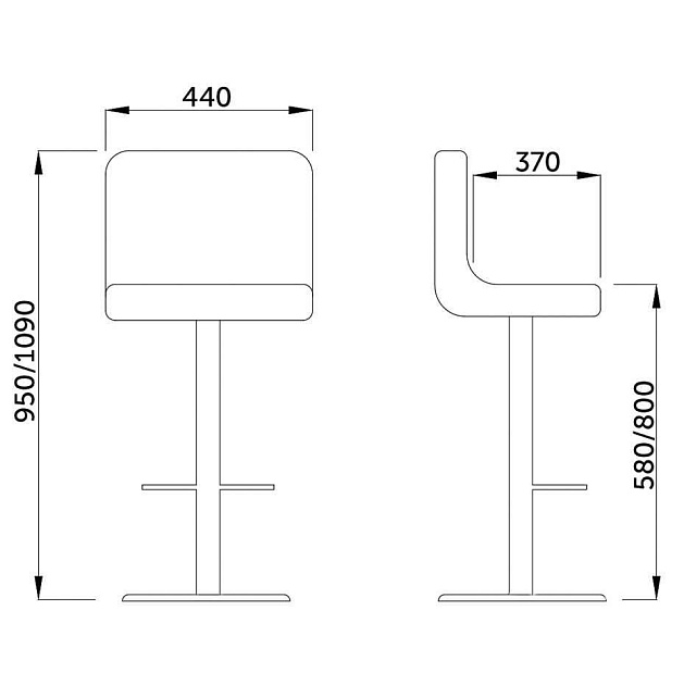 Барный стул AksHome Logos темно-серый, велюр 80165 изображение 2 Барный стул AksHome Logos темно-серый, велюр 80165 Фото № 2