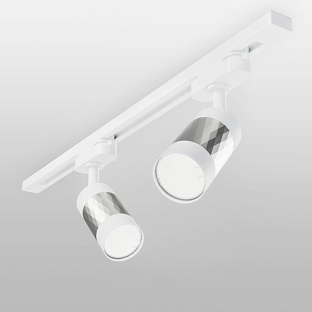 Трековый светильник Elektrostandard Mizar GU10 MRL 1007 белый/серебро a047375 фото 4