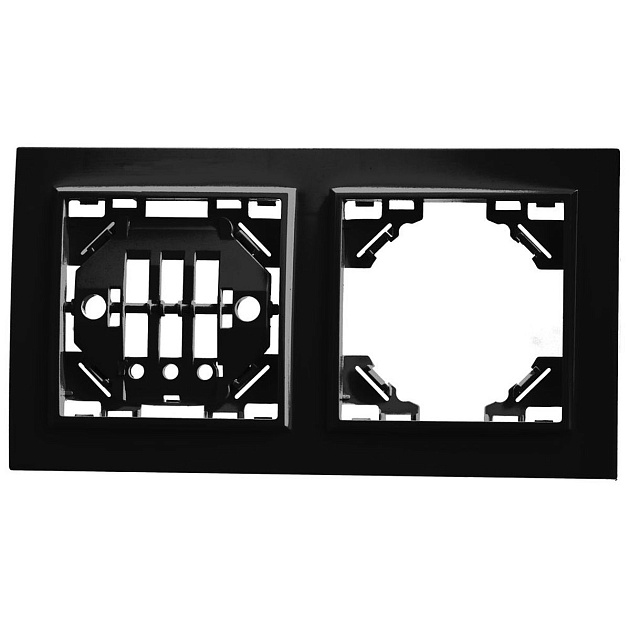Рамка 2-постовая Stekker Эрна черный PFR00-9002-03 39483 Фото № 1