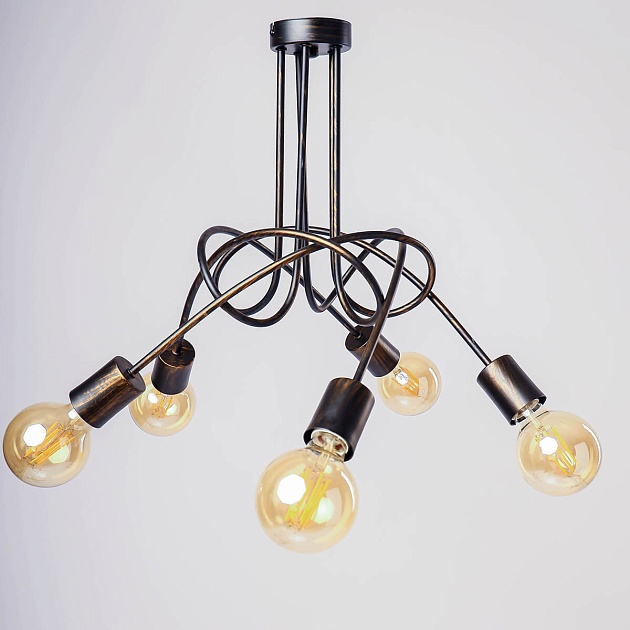 Потолочная люстра Adilux Tango Black Patina 10135 Фото № 1