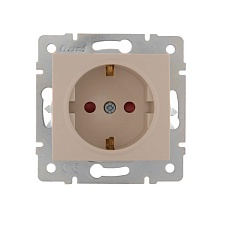 Розетка с защитой от детей Lezard Karina кремовая 707-0388-124