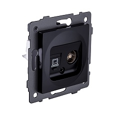 Розетка двойная TV (мама) + RJ45 Cat.6, черный Kollinger REA-021BK для Aspekt, Eleganz, Reflex 1