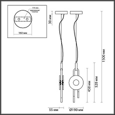 Подвесной светодиодный светильник Odeon Light Exclusive Modern Magnet 5407/12L 5