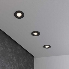 Встраиваемый светодиодный светильник Elektrostandard 15272/LED черный a056031 2