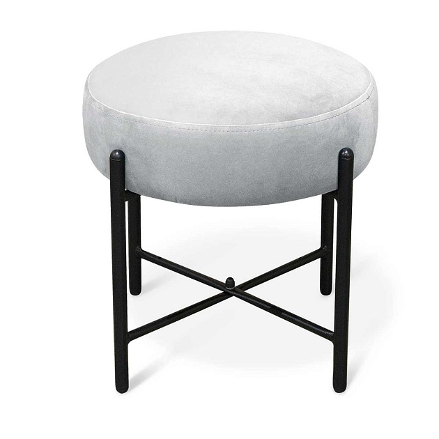 Пуф Sheffilton SHT-B4 серое облако/черный муар 2347987707 Фото № 1