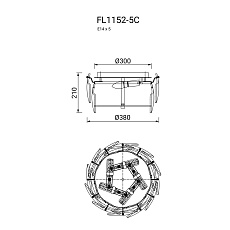 Потолочная люстра Fluorite Infinita FL1152-5C 1