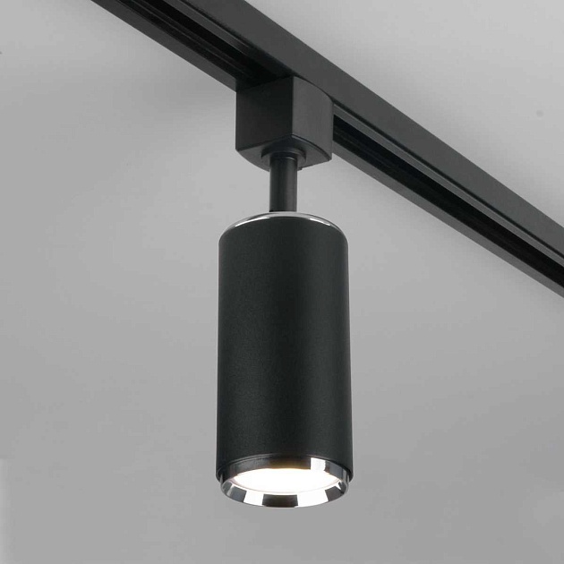 Трековый светильник Elektrostandard Svit GU10 черный/хром MRL 1013 a048166 Фото № 4