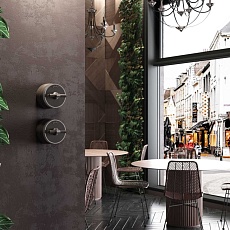 Выключатель двухклавишный на 4 положения Werkel Vintage мокко матовый/хром W5822052 4690389183171 4