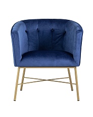 Кресло Stool Group Шале велюр синий FALETTE BLUE 1