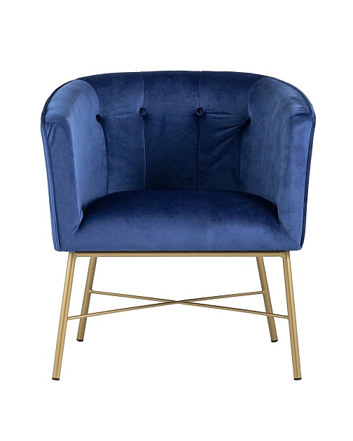 Кресло Stool Group Шале велюр синий FALETTE BLUE Фото № 2